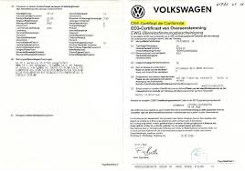 Comment  obtenir un certificat de conformité Volkswagen  pour mon véhicule